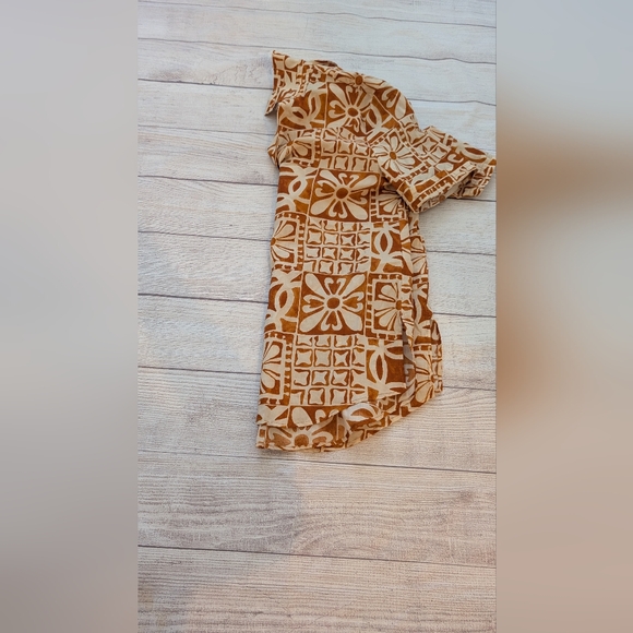 Zara Safari print oversized lightweight button down top. Size Small - Picture 3 of 8